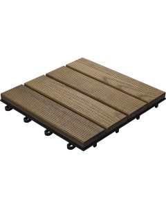 Florco Balkon-& Terrassenplatten Esche, 4 Latten 30 x 30, 6 Stk.