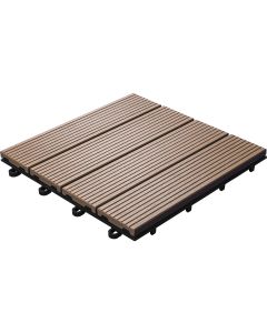 Florco Balkon-& Terrassenplatten WPC braun 30 x 30, 6 Stk.