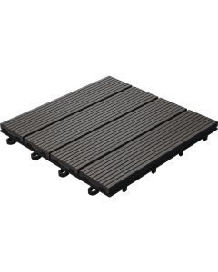 Florco Balkon-& Terrassenplatten WPC anthrazit 30 x 30, 6 Stk.