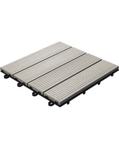 Florco Balkon-& Terrassenplatten WPC hellgrau 30 x 30, 6 Stk.