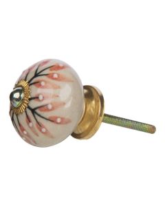 Tranquillo Möbelgriff handgemacht, Ø 4 cm, Beige/Gold