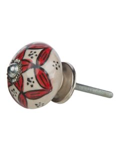Tranquillo Möbelgriff handgemacht, Ø 4 cm, Mehrfarbig/Silber