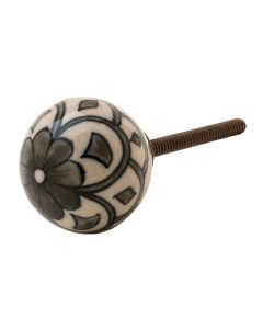 Tranquillo Möbelgriff handgemacht, Ø 3 cm, Grün/Weiss
