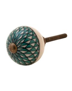 Tranquillo Möbelgriff handgemacht, Ø 3 cm, Mehrfarbig/Messing