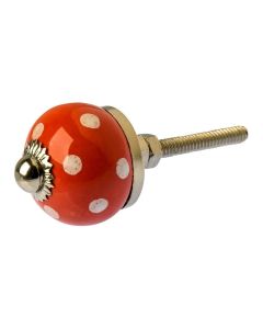 Tranquillo Möbelgriff handgemacht, Ø 2.7 cm, Rot/Silber