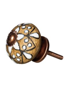 Tranquillo Möbelgriff handgemacht, Ø 4 cm, Mehrfarbig, Bronze