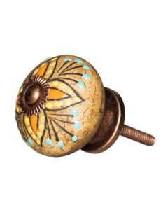 Tranquillo Möbelgriff handgemacht, Ø 4 cm, Mehrfarbig, Bronze