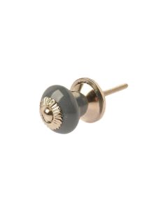 Tranquillo Möbelgriff handgemacht, Ø 2.7 cm, Grau/Silber