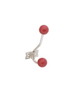 Tranquillo Wandhaken 2-fach, Retro, Rot