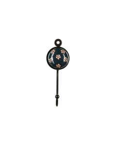 Tranquillo Wandhaken handbemalt Schwarz