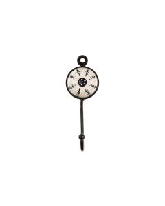 Tranquillo Wandhaken handbemalt Beige/Schwarz