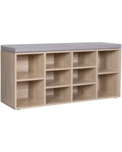 Songmics Schuhregal mit Polster, 104 x 48 cm, Nature