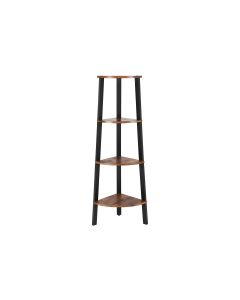 VASAGLE Regal mit 4 Ebenen 34 x 125 cm, Braun/Schwarz