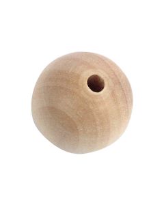 Rico Design Holzperlen Gebohrt 80 mm Nature, 5 Stück
