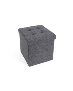 Songmics Sitztruhe mit Aufbewahrung, 38 x 38 cm, Dunkelgrau