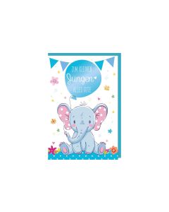 Braun + Company Glückwunschkarte Elefant 11.5 x 17 cm, Blau
