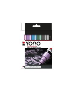 Marabu Acrylmarker YONO Set 1.5 - 3 mm 6-teilig, Pastell