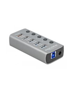Delock USB-Hub 63262 USB 3.0 - 4x USB-A / 1x Ladeanschluss