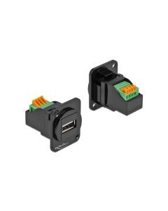 Delock D-Typ Modul USB 2.0 Typ-A Buchse zu Terminalblock