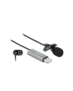 Delock Mikrofon USB Krawatten/Lavier, Omnidirektional 24Bit/192Khz