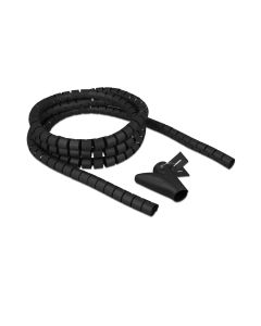 Delock Spiroschlauch mit Einziehwerkzeug, 2.5 m x 20 mm Schwarz