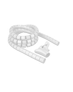 Delock Spiroschlauch mit Einziehwerkzeug, 2.5 m x 30 mm Weiss