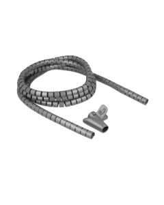Delock Spiroschlauch mit Einziehwerkzeug, 2.5 m x 15 mm Grau