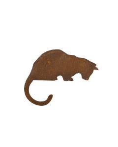 Ambiance Dekofigur Katze auf Platte, nach unten schauend