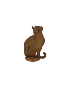 Ambiance Dekofigur Katze auf Platte, sitzend