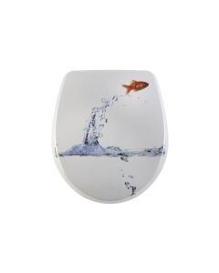 diaqua® Toilettensitz Nice Jumping fish Absenkautomatik, Weiss