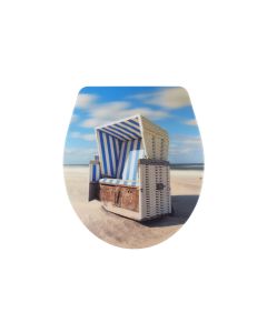 diaqua® Toilettensitz Nancy Beach Chair Absenkautomatik, Mehrfarbig