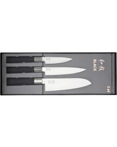 Kai Kochmesser Wasabi 3 tlg. Schwarz