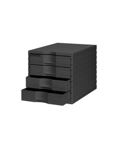 Styro Schubladenbox Styrotop 4 Schubladen, Schwarz