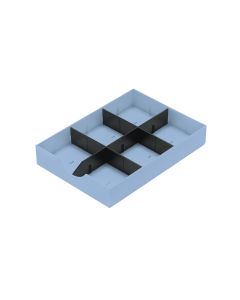 Styro Schubladenelement Styrodoc Hellblau/Schwarz