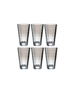 Leonardo Trinkglas Optic Pastell 300 ml, 6 Stück, Grau