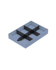 Styro Schubladenelement Styrodoc Grau/Hellblau/Schwarz