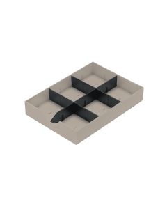 Styro Schubladenelement Styrodoc Taupe/Schwarz