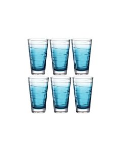 Leonardo Trinkglas Vario Struttura 280 ml, 6 Stück, Blau