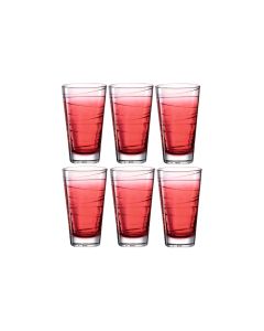 Leonardo Trinkglas Vario Struttura 280 ml, 6 Stück, Rot