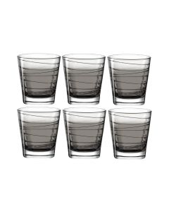 Leonardo Trinkglas Vario Struttura 250 ml, 6 Stück, Grau