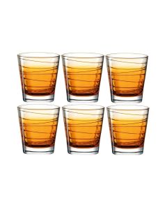 Leonardo Trinkglas Vario Struttura 250 ml, 6 Stück, Orange