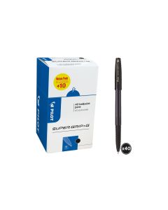 Pilot Kugelschreiber Super Grip G Stick M Bonuspack 30+10, Schwarz