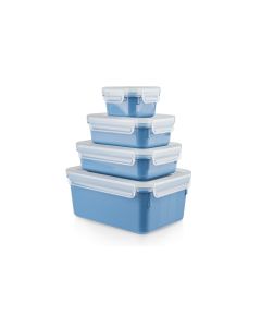Emsa Vorratsbehälter Clip & Close 4 Stück, 3.55 l, Blau