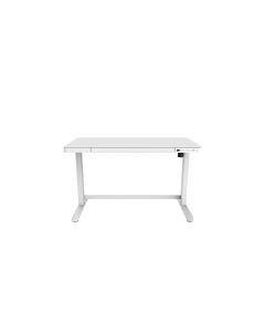 Contini ET118, 120 x 60 cm, mit Tischplatte Glas, Weiss