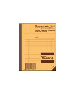 Favorit Durchschreibeblock 113 x 144 mm Mehrzweckbuch, 50 x 2 Blatt
