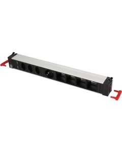 Bachmann Steckdosenleiste CONFERENCE, 3x T13, Schuko, 4x ABD leer