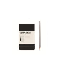 Leuchtturm Notizblock Reporter A6, Liniert, Schwarz