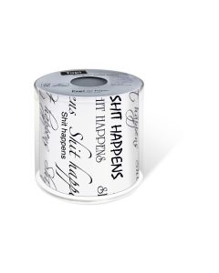 Paper + Design Toilettenpapier Shit happens  Rollen, 3-lagig, Weiss