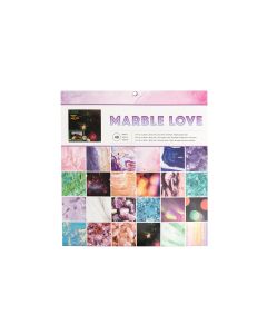 American Crafts Designpapier Marble Love 48 Blatt