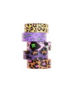 Rico Design Washi Tape Leo 5 Stück, Mehrfarbig